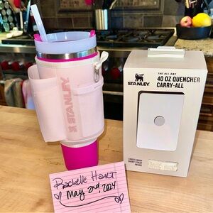 Stanley All Day 40 oz Quencher Carry All in Rose Quartz